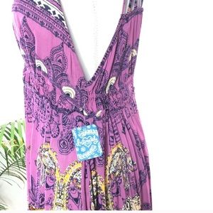Free People Dresses - Me to you print mini dress grape combo Free People Dresses - Me to you print mini dress grape combo